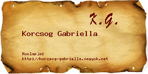 Korcsog Gabriella névjegykártya
