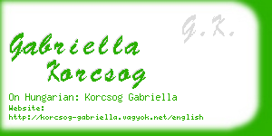 gabriella korcsog business card